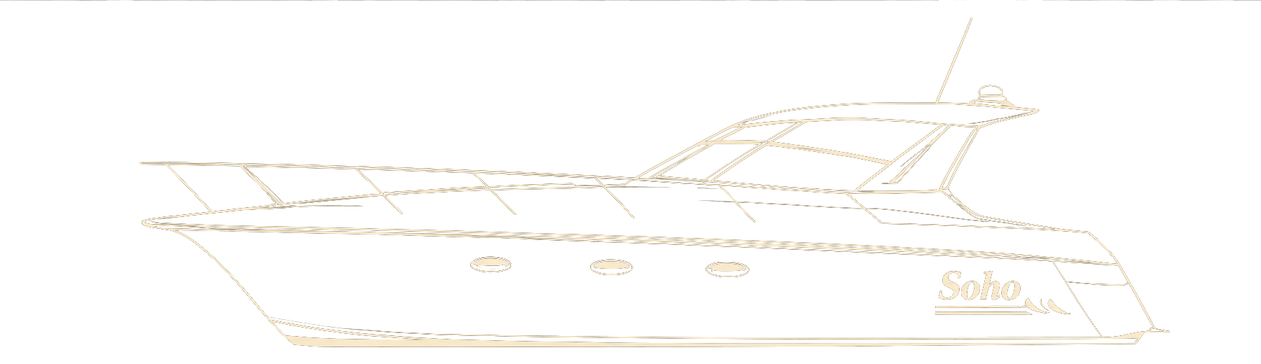 Soho boat line drawing